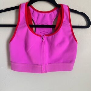 Fabletics Pink and Red Sports Bra